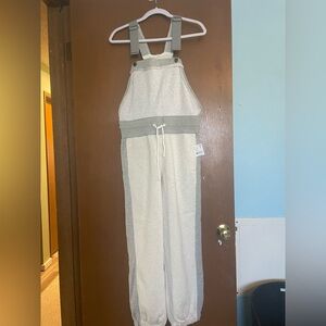 FP Movement by Free People Gray and Cream Jumpsuit